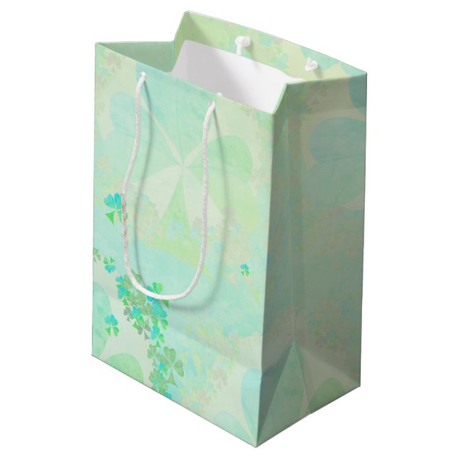 Misty Kleeblatts Mittlere Geschenktüte (Rückseite Schrägansicht)
