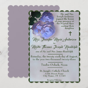 Misty Mauve et Green Faire-part de mariage