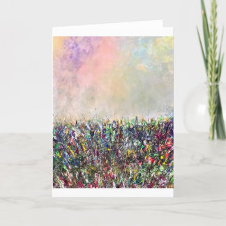 Misty Meadows Note Card<Blank Inside> Dankeskarte