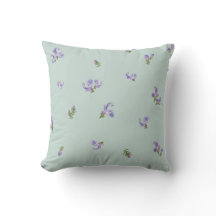 Misty Mint Japanese Rosemary Floral Pattern