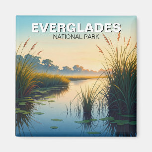 Misty Morning Everglades Nationalpark Florida Magnet