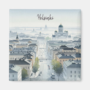 Misty Morning Helsinki Finnland Travel Magnet