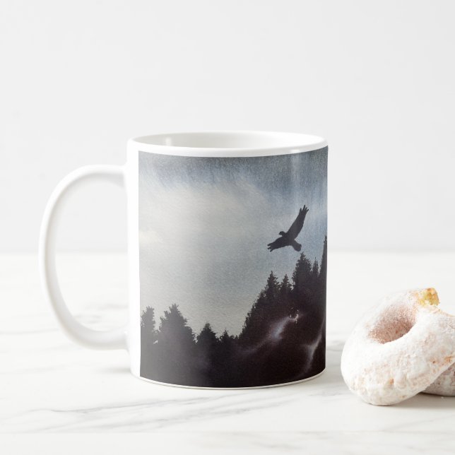Misty Morning in den Bergen Kaffeetasse (Mit Donut)