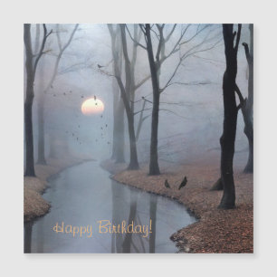 Misty Morning Magnetic Birthday Card Magnetkarte