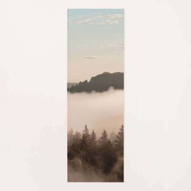Misty morning & moon sky (reversible) yogamatte (Vorderseite)