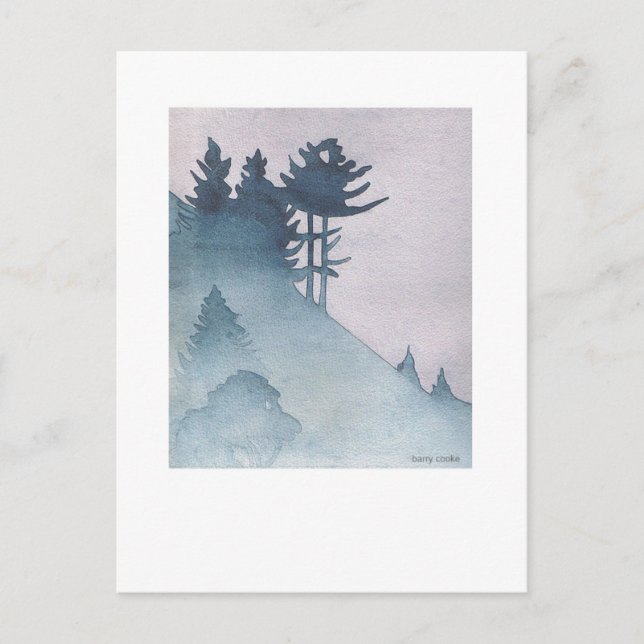Misty Morning Postcard Postkarte (Vorderseite)