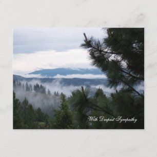 Misty Mountain Bible Verse Sympathie Card Karte