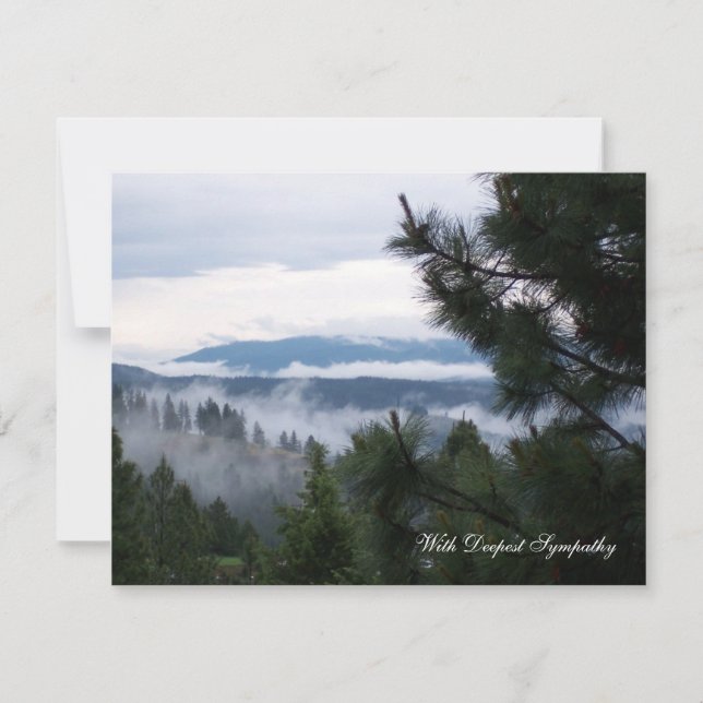 Misty Mountain Bible Verse Sympathie Card Karte (Vorderseite)