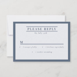 Misty Mountain Blue Gray RSVP Karte