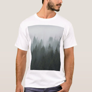 Misty Mountain Forest Autumn Fog T-Shirt