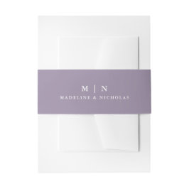 Misty Mountain Forest Lavender Lila Hochzeit Einladungsbanderole