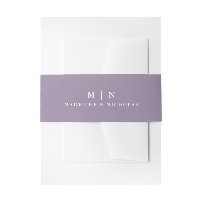 Misty Mountain Forest Lavender Lila Hochzeit Einladungsbanderole (Vorderseite Beispiel)