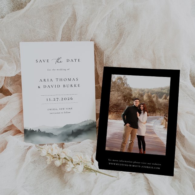 Misty Mountain Foto Wedding Save The Date (Von Creator hochgeladen)