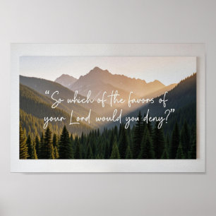 Misty Mountain Islamischer Poster Natur & Glaube