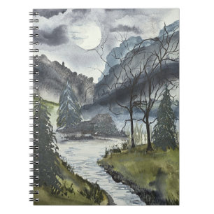 Misty Mountain Notizbuch Notizblock
