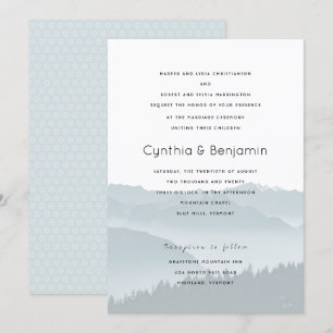 Misty Mountain Parents laden zu Hochzeiten ein Einladung