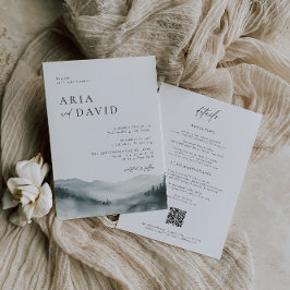 Misty Mountain Rustic Faire-part de mariage