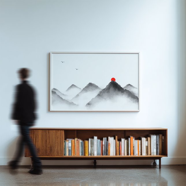 Misty Mountain Sunrise Art - Zen Landschaft Princi Fotodruck (Von Creator hochgeladen)