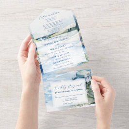 Misty Mountain Wedding All In One Einladung