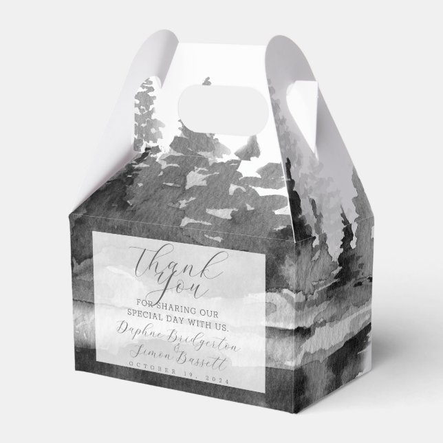 Misty Mountain Wedding Geschenkschachtel (Vorderseite)