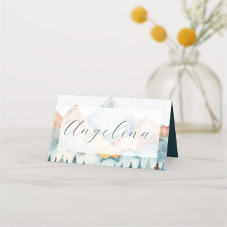 Misty Mountain Wedding Platzkarte