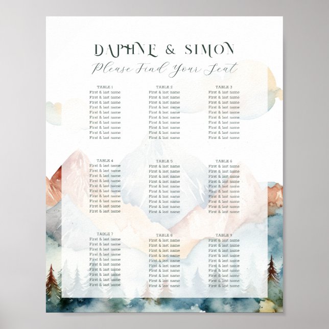 Misty Mountain Wedding Poster (Vorne)