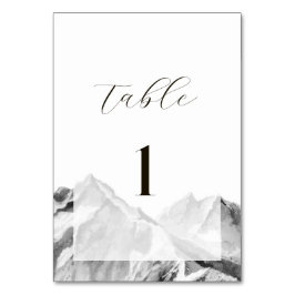 Misty Mountain Wedding Tischnummer