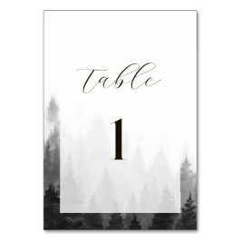 Misty Mountain Wedding Tischnummer