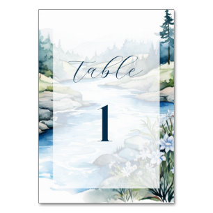 Misty Mountain Wedding Tischnummer