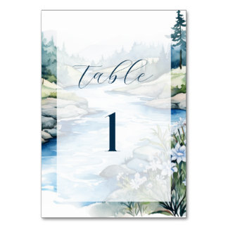 Misty Mountain Wedding Tischnummer