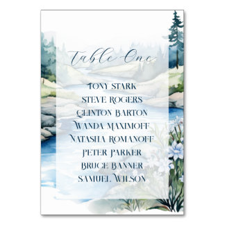 Misty Mountain Wedding Tischnummer