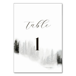 Misty Mountain Wedding Tischnummer
