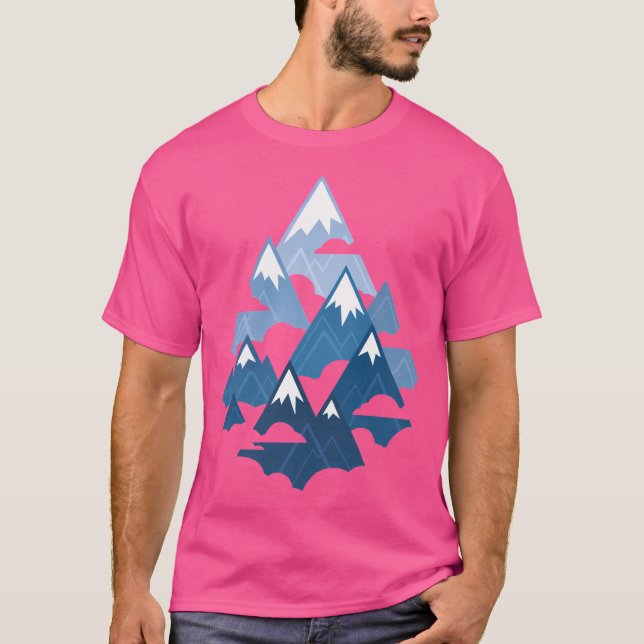 Misty Mountains Blue T-Shirt (Vorderseite)