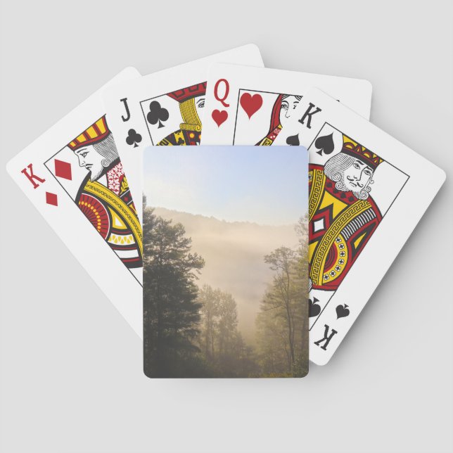 Misty Mountains Landschaftlich Playing Cards Spielkarten (Rückseite)