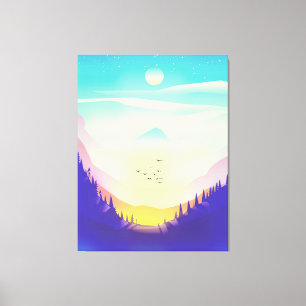 Misty Mountains Leinwanddruck