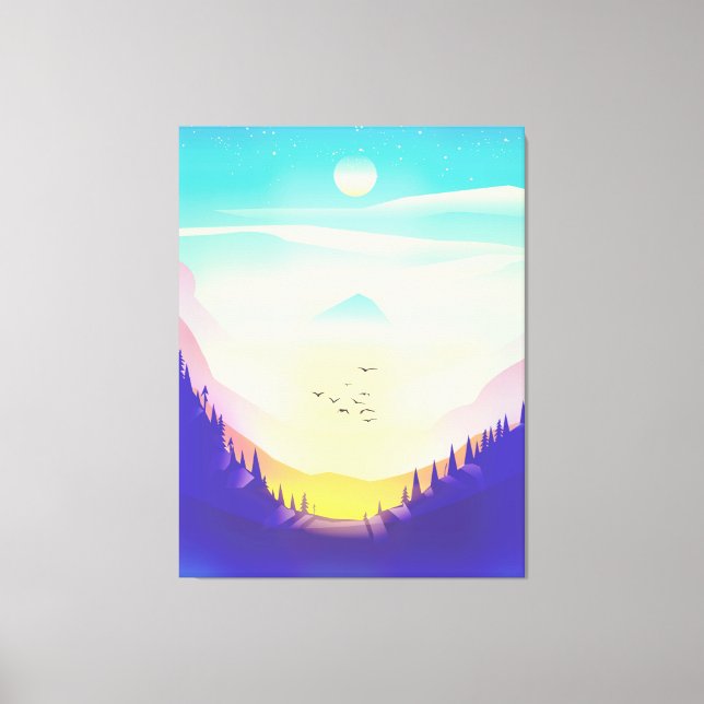 Misty Mountains Leinwanddruck (Vorderseite)