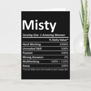 Misty Nutrition Personalisierter Name Lustiges Wei Karte