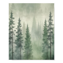 Misty Pine Forest Serenity