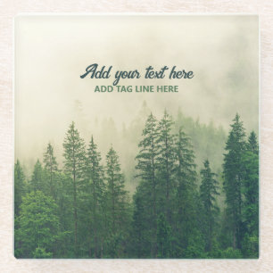 Misty Pine Forest Trees Custom Keepake Glasuntersetzer