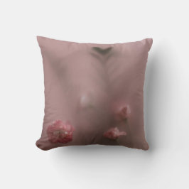 Misty Pink Floral Throw Kissen