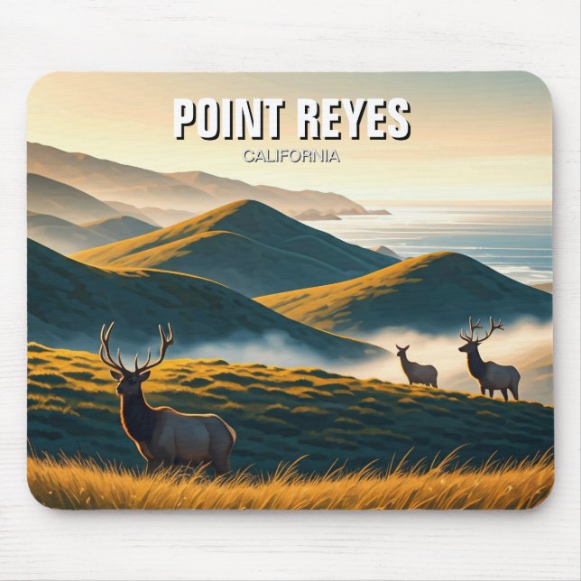 Misty Point Reyes National Seashore Elch Mousepad (Vorne)
