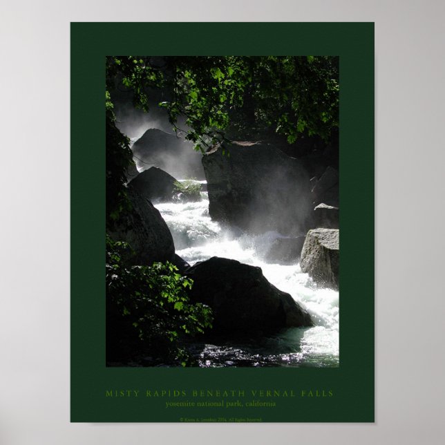 Misty Rapids Beneath Vernal Falls Poster (Vorne)