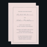 Misty Rose Blush Pink Hochzeitseinladungen<br><div class="desc">Zeitgemäße Hochzeitseinladung - Ändern Sie die Hintergrundfarbe in eine beliebige Farbe! Wir zeigen schöne mistige Rose / rot-rosa. Zwei Rechteck-Rahmen - LÖSCHEN Sie sie oder ändern Sie die Farbe des Rechtecks Akzent! ÄNDERN Sie die Schriftart, den Text, die Textfarbe. Verwenden Sie diese Vorlage, um Ihre eigenen einzigartigen Hochzeitseinladungen und koordinierenden...</div>