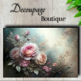 Misty Rose Dawn Decoupage Seidenpapier