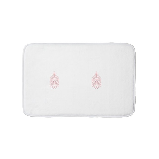 Misty Rose, flush Mahogany, dekoratives Design Badematte (Vorderseite)