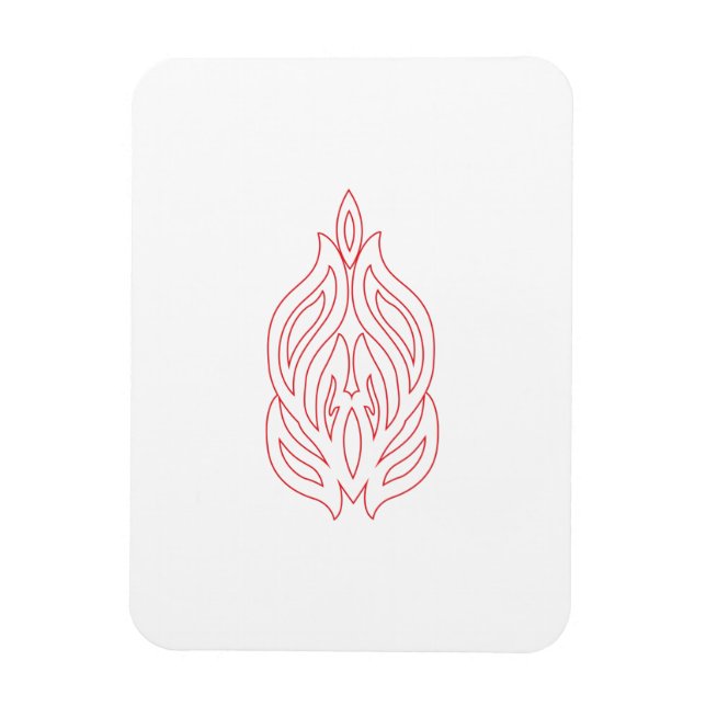 Misty Rose, flush Mahogany, dekoratives Design Magnet (Vertikal)