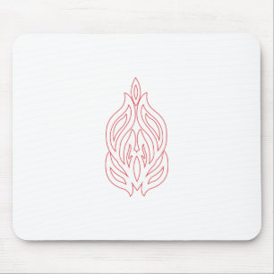 Misty Rose, flush Mahogany, dekoratives Design Mousepad