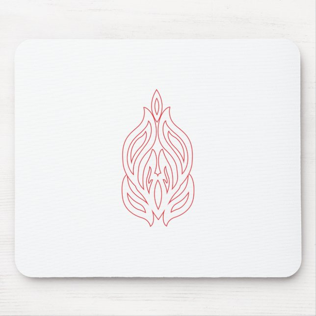 Misty Rose, flush Mahogany, dekoratives Design Mousepad (Vorne)