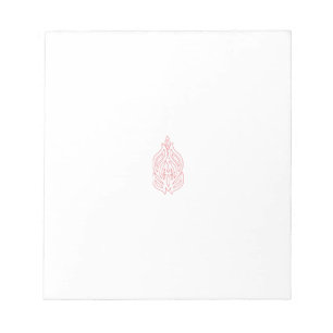Misty Rose, flush Mahogany, dekoratives Design Notizblock