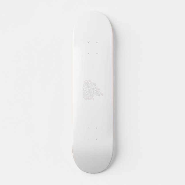 Misty Rose, flush Mahogany, dekoratives Design Skateboard (Vorne)